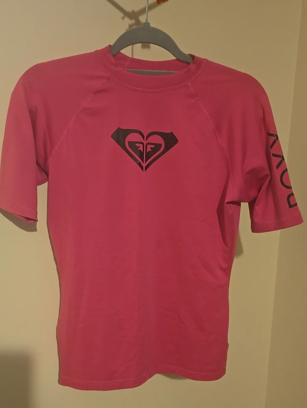 Roxy Hot Pink Short Sleeve Logo Swim Tee